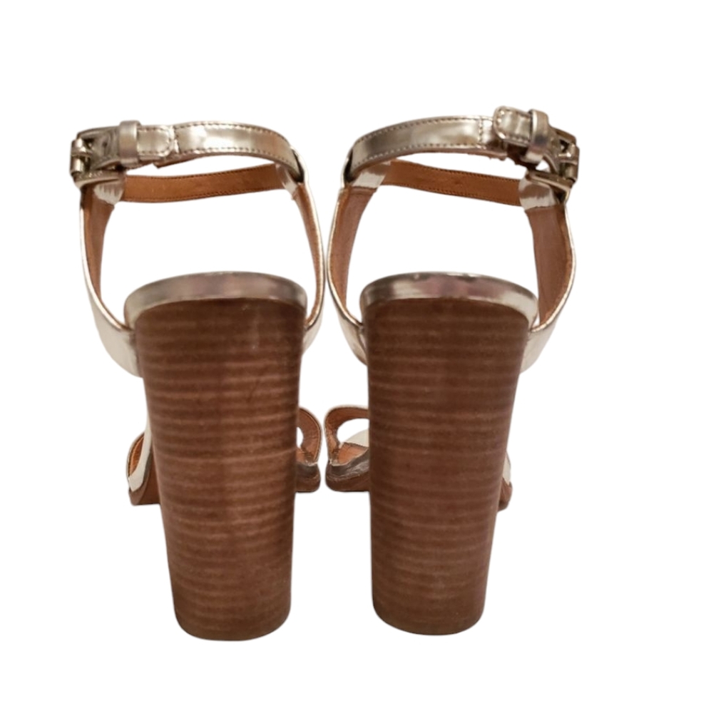 Coach Lexy Mirror Leather Sandal Heels Size 10B - Picture 4 of 4